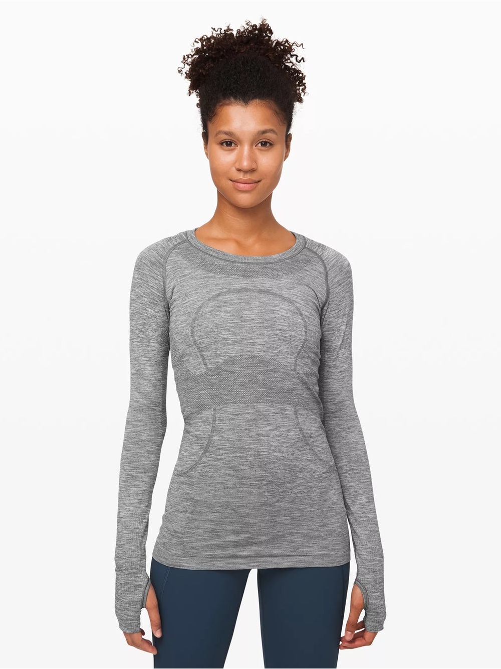 Lululemon Women's Long Sleeve Gray running Top